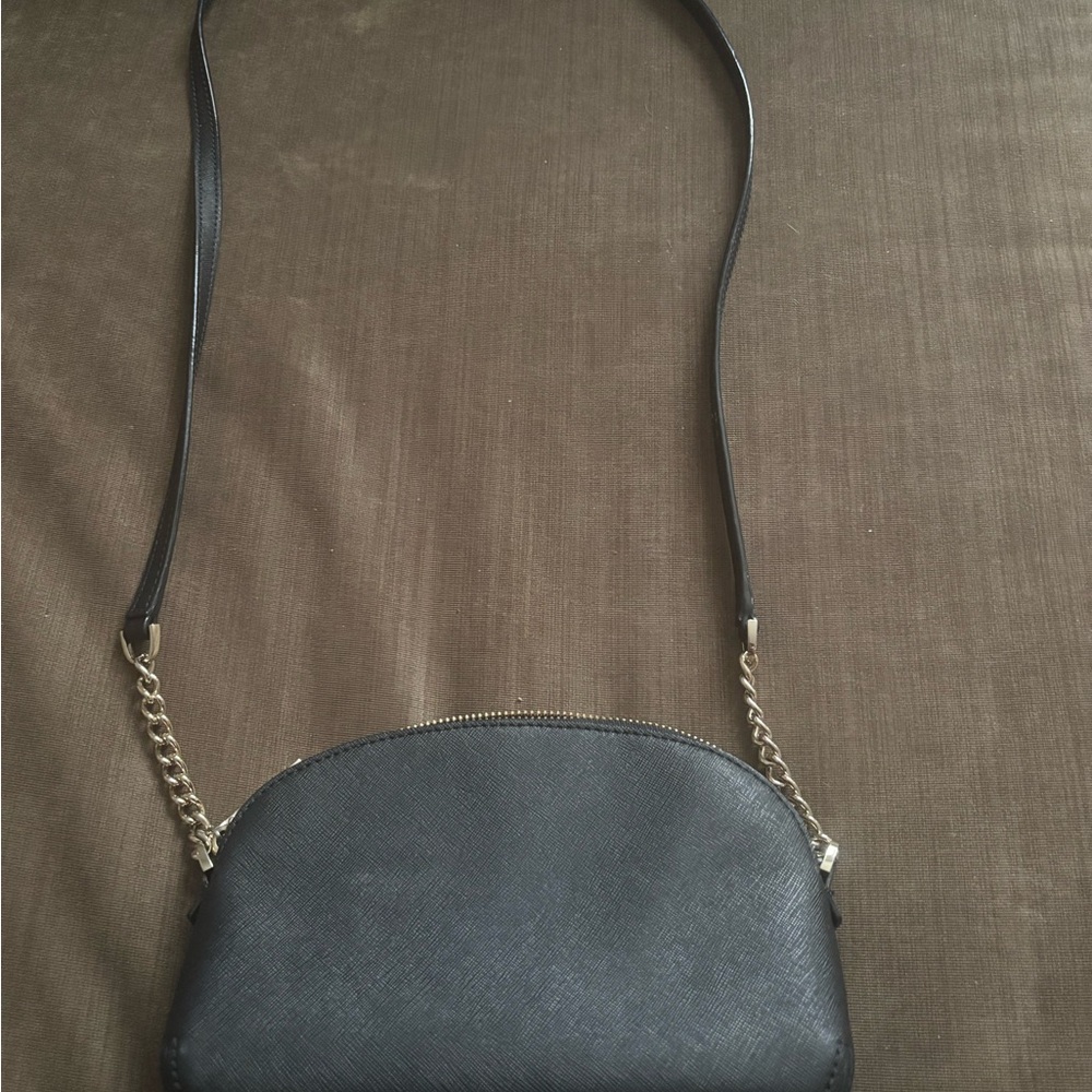 Kate Spade (FOUR-FER) Black Saffiano Crossbody with Chain Strap - Picture 8 of 8